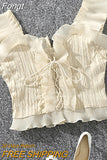 2023 New Summer Autumn Bustier White Black Tank Top Female Sexy Bandage Sleeveless Crop Top Zipper Woman