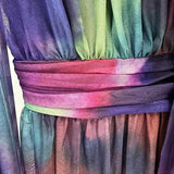 Fongt Spring Summer New Star Fashion Sleeves Phantom Print Dress Holiday Long Dress