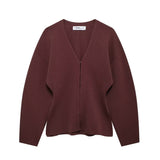 Fongt Women's INS Burst Women's Simple Loose Knitted Coat Mini-Skirt Set