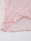 Lace Trim Crop Top-Outfit