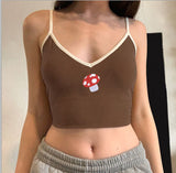 Embroidered Small Camisole Top-Outfit