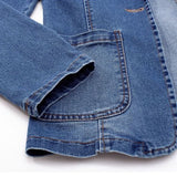 Women's Denim Suit Jacket New Spring Autumn Korean Pocket Jeans Outwear Female Slim One Button Long Sleeve Denim Blazers