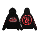 High Street Ins Minority Retro Print Letters Loose Hooded Sweaters For Men And Women In Autumn And Winter-Outfit