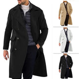 Fongt Autumn And Winter New Hair, The Man's Coat Thicker Long Double Buckle Coat