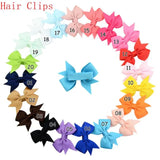Solid Grosgrain Ribbon Bows For Baby Girls Ponytail Holder Hair Bands Elastic Rope Handmade Headband Hair