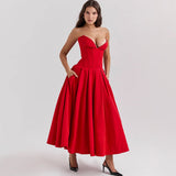 Strapless Formal Occasion Dress Black Sexy Bodycon Corset Party Dresses A Line Elegant Long Dresses New in Clothing-Outfit