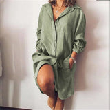 2022 ZANZEA Women's Blouse Casual Shirt Vestidos Fashion Button Long Sleeve Shirts Female Lapel Work Blusa Tunic