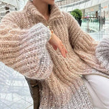 Fongt Autumn And Winter New Advanced Temperament Small Fragrant Wind Comfortable Sequin V Neck Sweater-Outfit