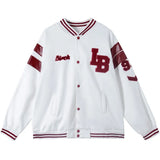 Retro Bomber Jacket Letter Embroidery 2021 Autumn Men Women Street Loose Wild Baseball Uniform Jacket Couple Y2k