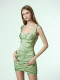 Sexy Bag Ass Dress 2025 Spring New Fashion Girded Fish Bone Short Sling Dress