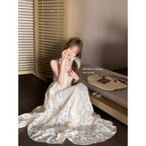 Fongt Temperament Hanging Neck Dress Women's Early Spring New Seaside Holiday Style Pure Desire To Show Back A-Character Dress Fairy