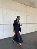 Fongt Sexy Lace Cascading Fine Shoulder Sling Long Dress LX0106