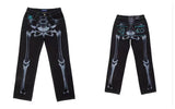 Wide-Legged Jeans Men's Fashion Black Baggy Jeans Men's Rap Jeans-Outfit