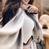 Fongt Autumn And Winter Explosion Of Women's High-Collar Irregularly Swing Short Sweater