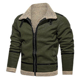 Fongt Order 2025 New Thick Haired Man Coat Long Coat Wish Imitation Leather Velvet Japan And South Korea Leisure