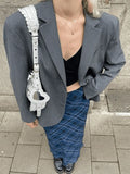 Vintage Checkered Maxi Skirt-Outfit