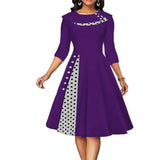 Retro Printing Dot Cinched Swing