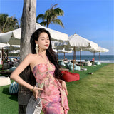 Fongt Bright Charming Exotic Style Dress Flounce Design-Outfit
