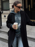Graphic Washed Fleece Sweatshirts for Women 2023 Spring Autumn Vintage Loose Hooded Sweatshirt Female Pullovers