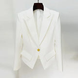 Fongt Quality 2025 Star Fashion A Buckle Lion Buckle Clasp Velvet Blazer Jacket