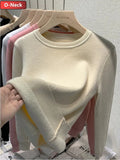Thicken Sweater Womens Casual Warm Velvet Lined Big Size 4xl Knit Pullover Half Turtleneck Poleras Soft Knitwear