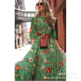 Fongt Spring New Digital Print Dress Dress Holiday Dress Women's