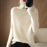 Fongt Sweater Bottom Shirt Women With Qiu Dong New Head Loose Half Draw A Rotator Sleeve Sweater Women's Jacket-Outfit