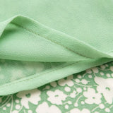 Trendy Women's Dress In Spring And Summer French Retro Pastoral Style Green Background Small Broken Flower Holiday Leisure Sling Dress-Outfit