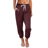 Casual Loose Pocket High Waist Ankle