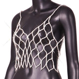 Fongt Pearl Vest Is A Versatile 2023 New Style Vest With A Cut-Out Top And A Strap Vest For Women
