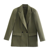 Fongt Women's Explosive Fashion Casual Temperament Commute Multi-Color Suit Long-Sleeved Coat