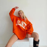 Contrast Vintage Logo Graphic Pullover Hoodie-Outfit