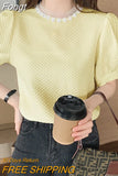 Summer Korean Women Blouse 2023 Short Sleeve Tops Loose O Neck Women Shirts Cotton Female Clothing Chemise Femme