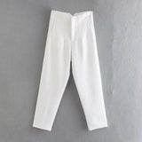 Fashionable Multi-Color Pendant High-Waisted Straight Harlan Casual Suit Trousers In Spring And Summer 2024-Outfit