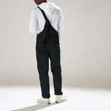 Fongt New Summer Street Trendy Solid-Colored Strap Trousers With One-Body High-Rise Men's
