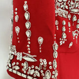 Fongt Star Fashion Heavy Industry Nails Studded Suit Dress Red Dress Fishtail Dress