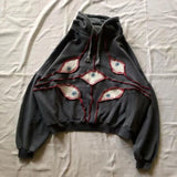 Fongt Demon Eye Series Cotton Hood 90S Vintage Printed T-Shirt L