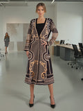 French High-End Windwear Women 2025 Summer New V-Neck Nail Bead Print Long-Sleeved High-End Blazer