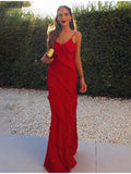 Chiffon Dress Sexy Sling Backless Slit