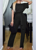 Color 6 Size Hot New Summer 2023 Fashion Button Short Sleeve Female Jumpsuit-Outfit