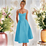 Fongt Women's 2026 Spring And Summer New Sexy Fashion Slings To Collect Waists Thin Back Dress