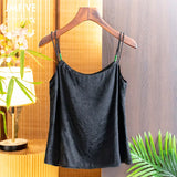 Style Retro Jacquard Black Sling Vest Girl 2024 New Summer New Chinese Style Suit-Outfit