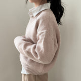 V-Neck Pullover Dark Academia Sweater-Outfit