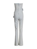 Elegant Wind-Style Trousers Women's 2025 Summer New Temperament Elegant Commuting Breasts Three-Dimensional Flowers High-Waisted