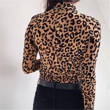 Floral Sexy fashion women Tee top Pullover Long sleeve High neck Club Casual style Fall clothes Turtleneck Slim