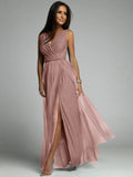 Slimming Split Expansion Shiny Dress