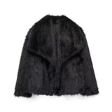 New Artificial Fur Effect Short Fashion Coat 4360240-Outfit