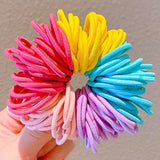 Girls Cute Colorful Basic Spiral Elastic Hair Bands Small Pigtail Hair Tie Scrunchie Rubber Band Kid Hair