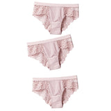 Panties Low Waist Hollow Briefs Solid Color Women's Underpants Lace Flower Panties Seamless Close-fitting Sexy