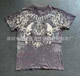 Fongt New T-Shirt Cross Wings Before And After Printing Round Neck Short-Sleeved Direct Selling Hot